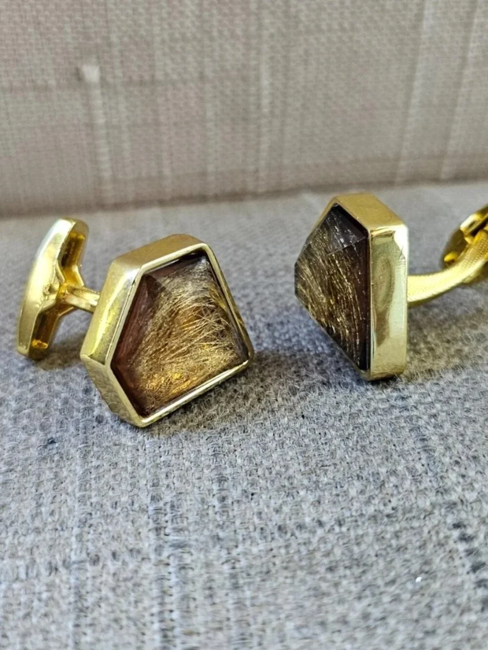 Men Dress Shirt Cuff Links Stud Diamond Shape Faux Stone Fashion Cufflink New